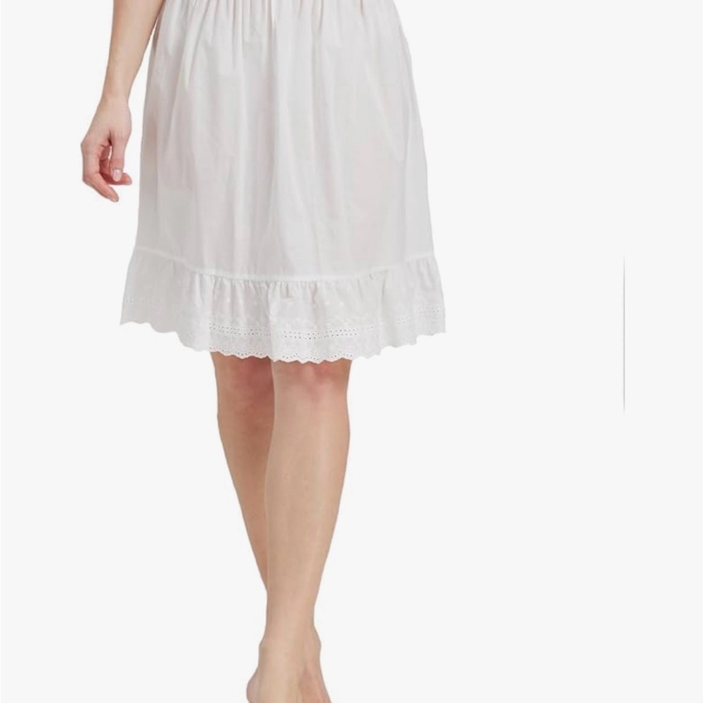 White Ruffle Hem Slip
